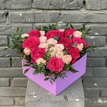 Цветочная композиция из Розы в коробке в Радченском