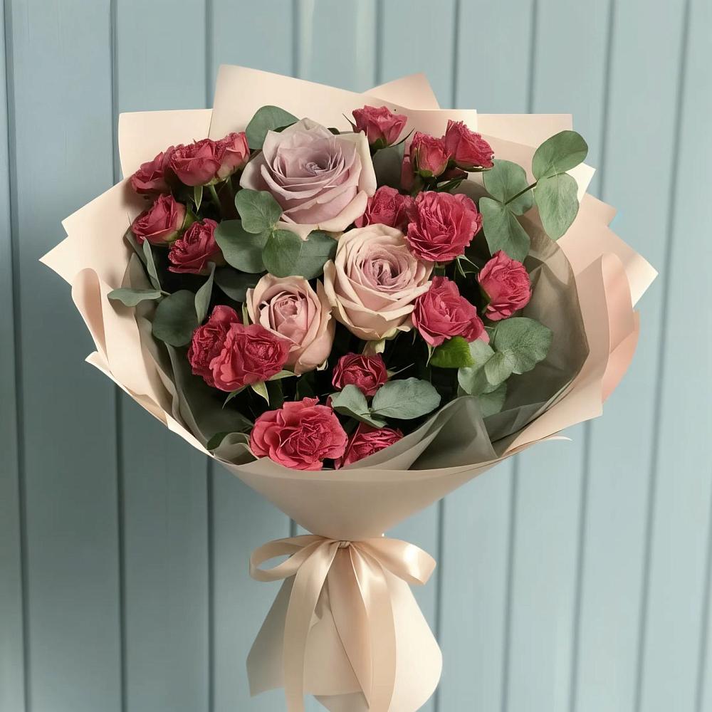 Букет цветов из: Гвоздики и Розы в Радченском