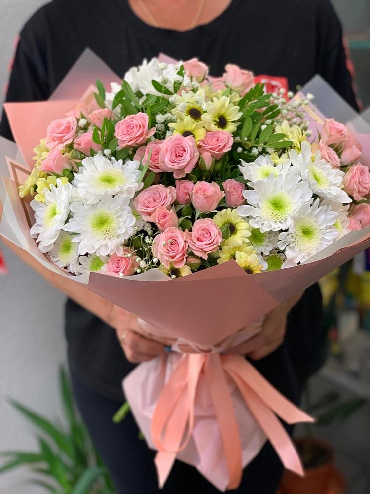 Букет цветов из: Розы и Хризантемы в Радченском