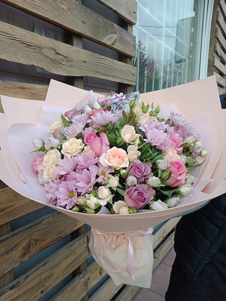 Букет цветов из: Розы и Хризантемы в Радченском