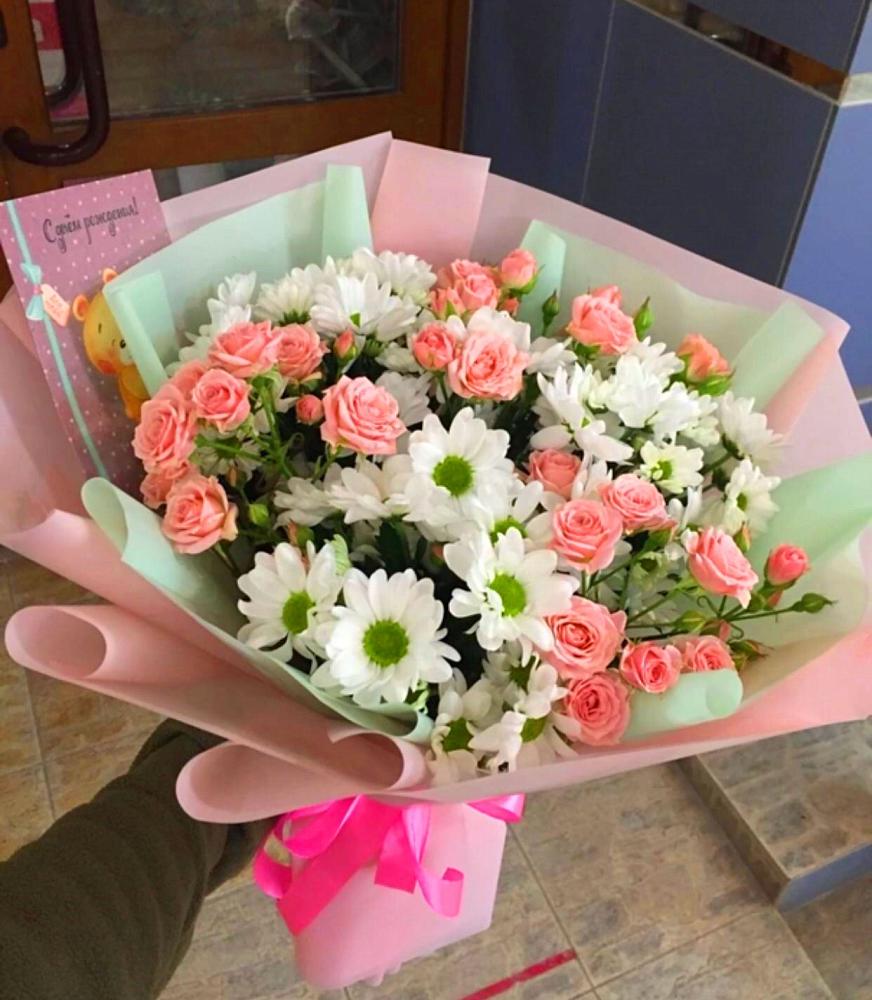 Букет цветов из: Розы и Хризантемы в Радченском