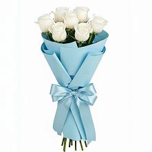 Букет 7 белых роз Проуд в Радченском