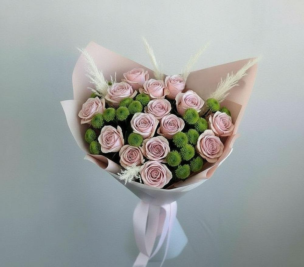 Букет цветов из: Розы и Хризантемы в Радченском