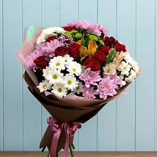 Букет цветов из:  Розы, Хризантемы и Альстромерии #REPLACE_PRED# Радченском