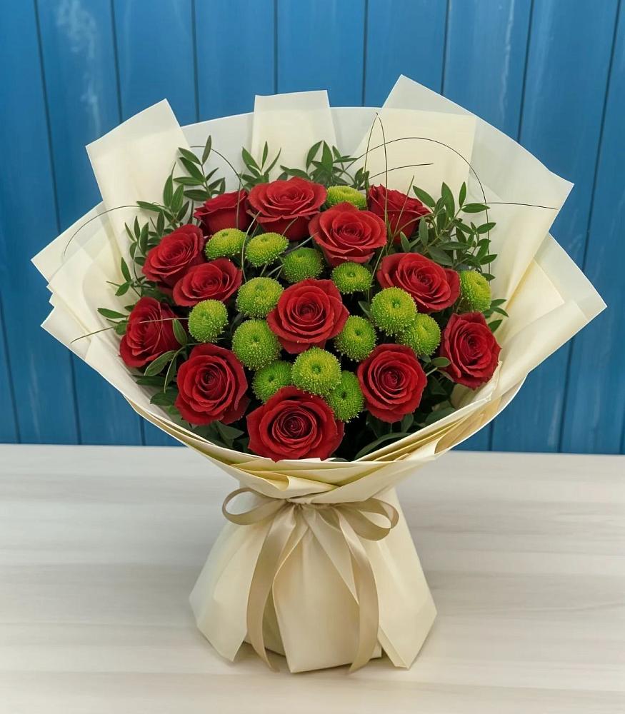 Букет цветов из: Розы и Хризантемы в Радченском