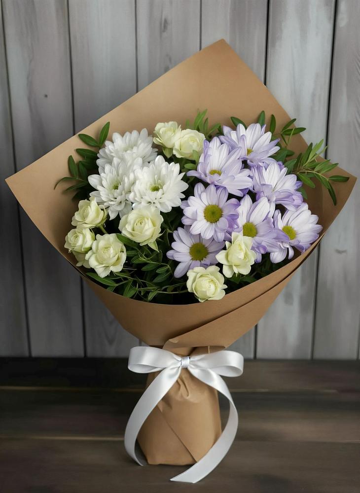 Букет цветов из: Хризантемы и Розы в Радченском